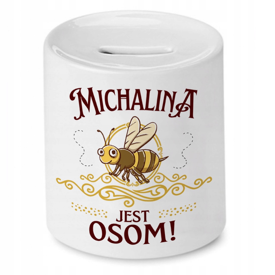 Skarbonka Dla Michaliny Na Urodziny Prezent Z Nadrukiem Ze Zdjęciem