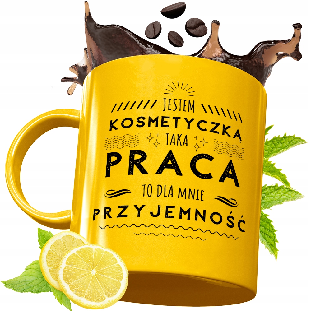 Złoty Kubek Premium Dla Kosmetyczki Prezent Z Nadrukiem Ze Zdjęciem