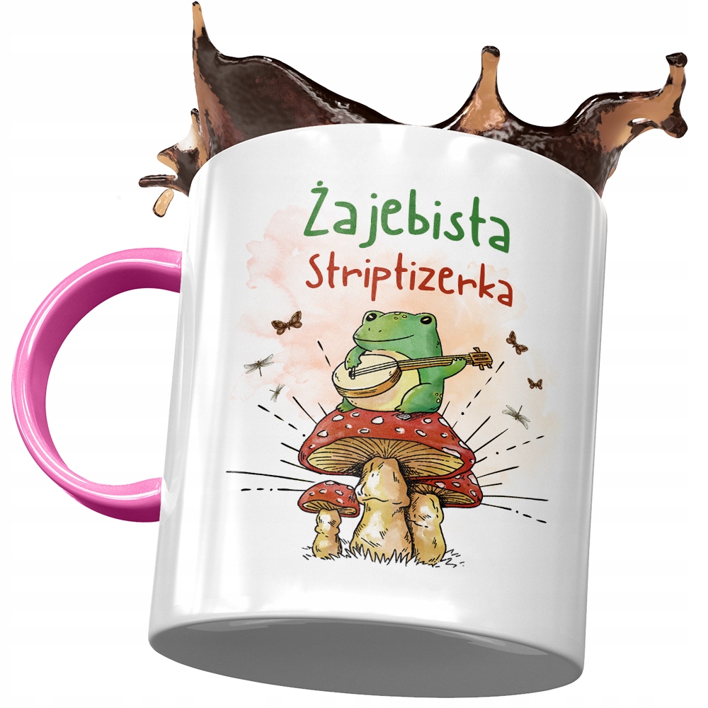 Kubek Różowy Dla Striptizerki Żajebista Prezent Z Nadrukiem Ze Zdjęciem
