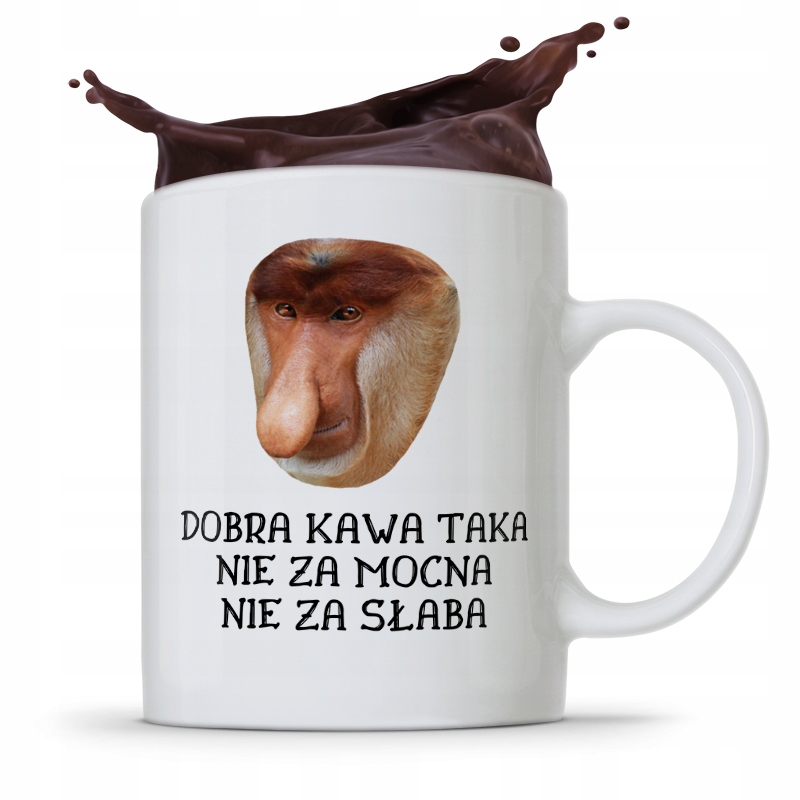 Kubek Śmieszny Janusz Nosacz Dobra Kawa Prezent Z Nadrukiem Ze Zdjęciem