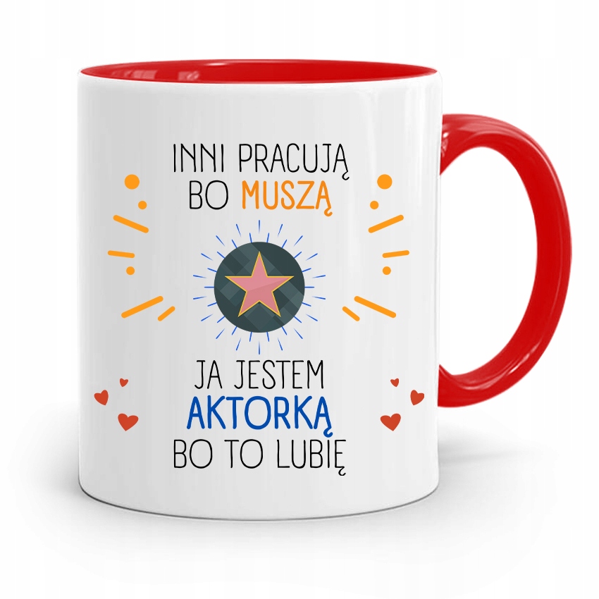 Dla Aktora Aktorki Kubek Czerwony Prezent Urodziny Z Nadrukiem Ze Zdjęciem