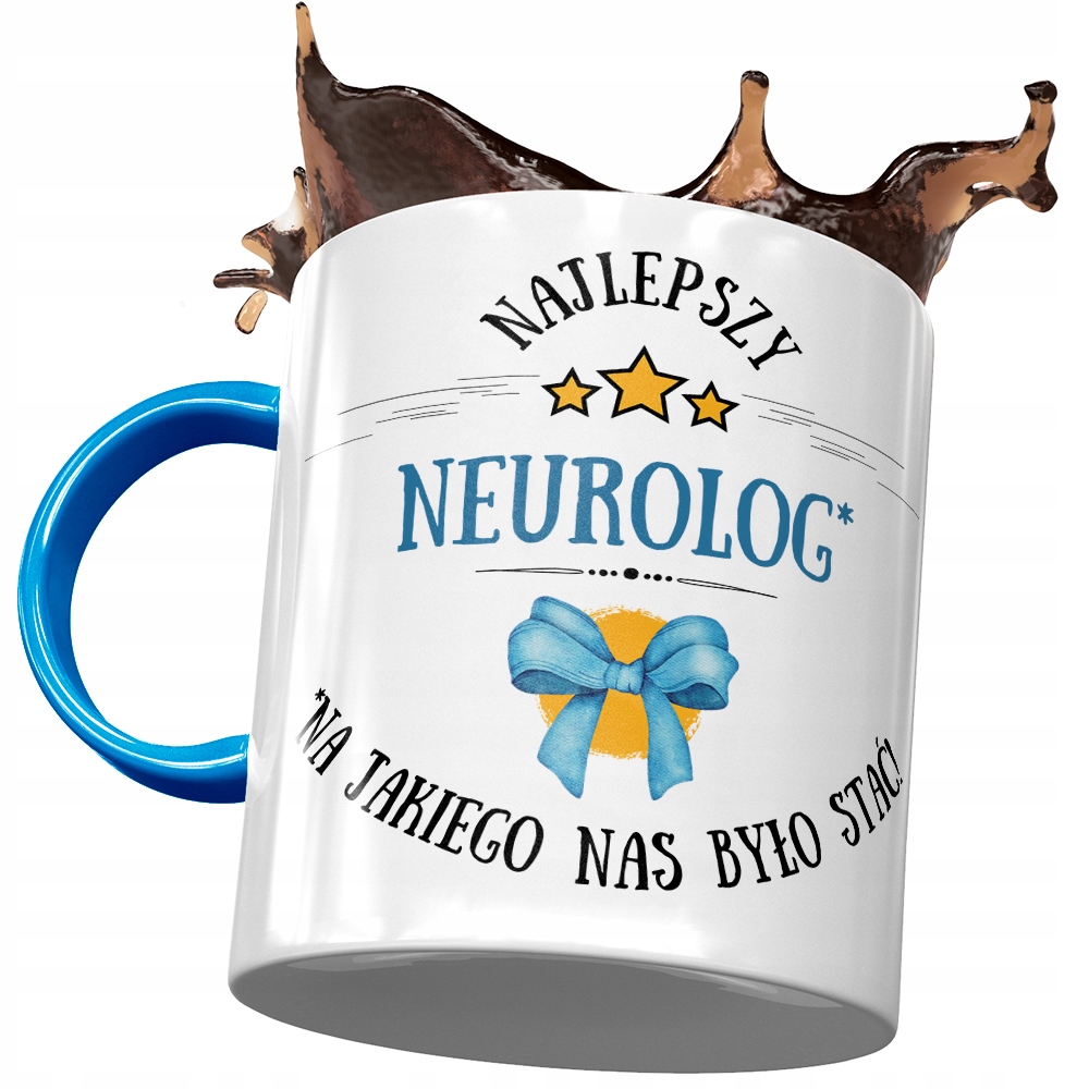 Kubek Błękitny Dla Neurologa Najlepszy Neurolog Z Nadrukiem Ze Zdjęciem