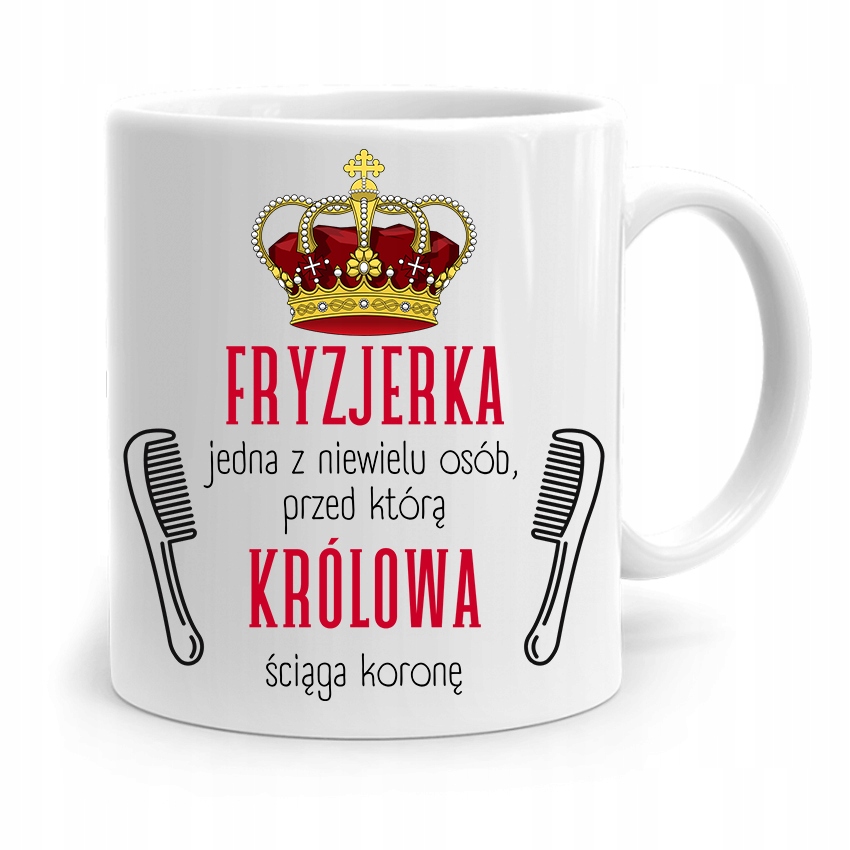 Kubek Dla Fryzjera Barbera Fryzjerka Królowa Z Nadrukiem Ze Zdjęciem