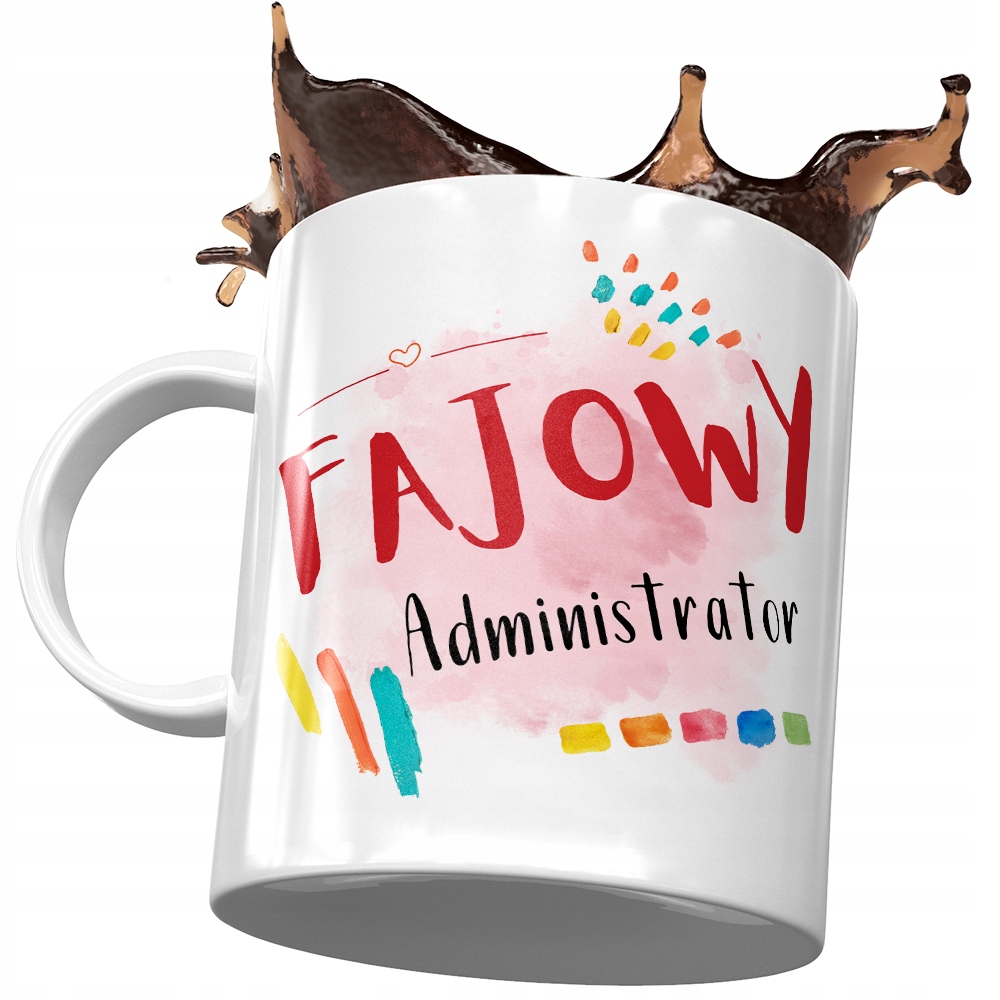 Kubek Dla Administratora Fajowy Administrator Z Nadrukiem Ze Zdjęciem