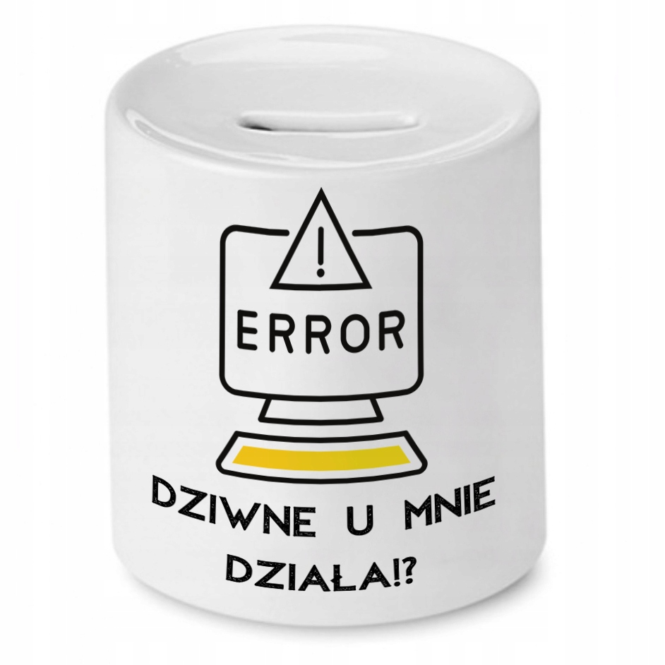 Skarbonka Informatyka Programisty U Mnie Działa Z Nadrukiem Ze Zdjęciem