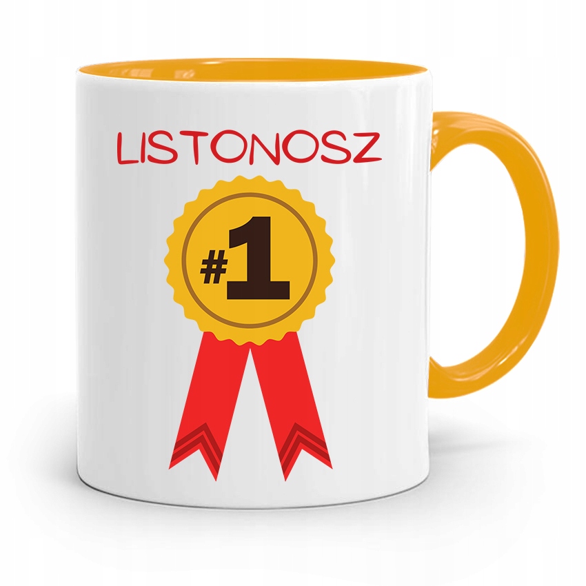 Kubek Żółty Dla Listonosza Listonosz Idealny Z Nadrukiem Ze Zdjęciem