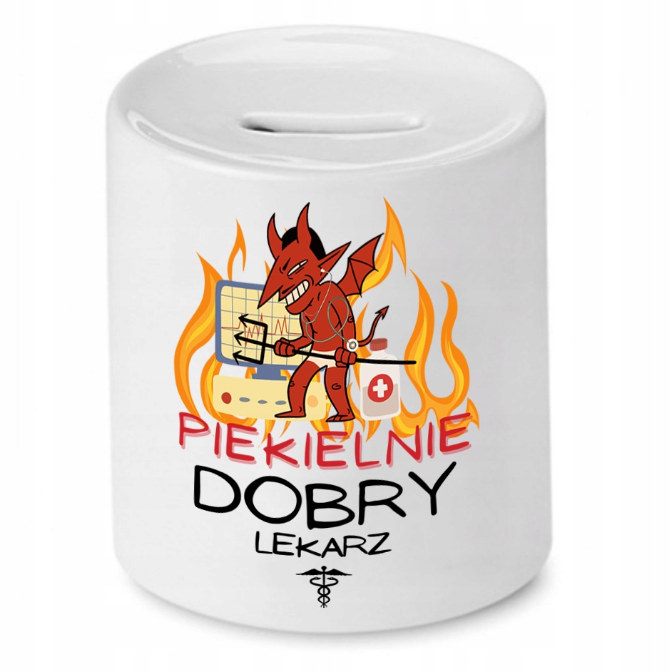 Skarbonka Dla Lekarza Doktora Piekielnie Dobry Z Nadrukiem Ze Zdjęciem