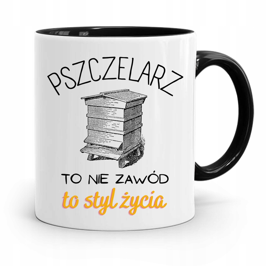 Kubek Czarny Dla Pszczelarza To Styl Życia Prezent Z Nadrukiem Ze Zdjęciem