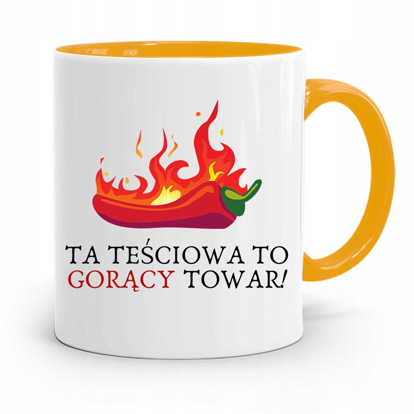 Kubek Żółty Teściowej Mamy Teściowa Gorący Towar Z Nadrukiem Ze Zdjęciem