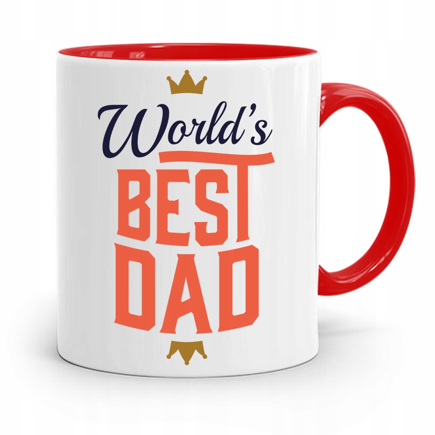 Kubek Czerwony Dla Taty Ojca Worlds Best Dad Z Nadrukiem Ze Zdjęciem