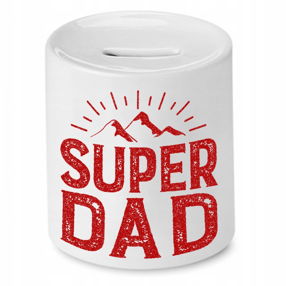 Skarbonka Dla Taty Super Dad Super Tata Prezent Z Nadrukiem Ze Zdjęciem