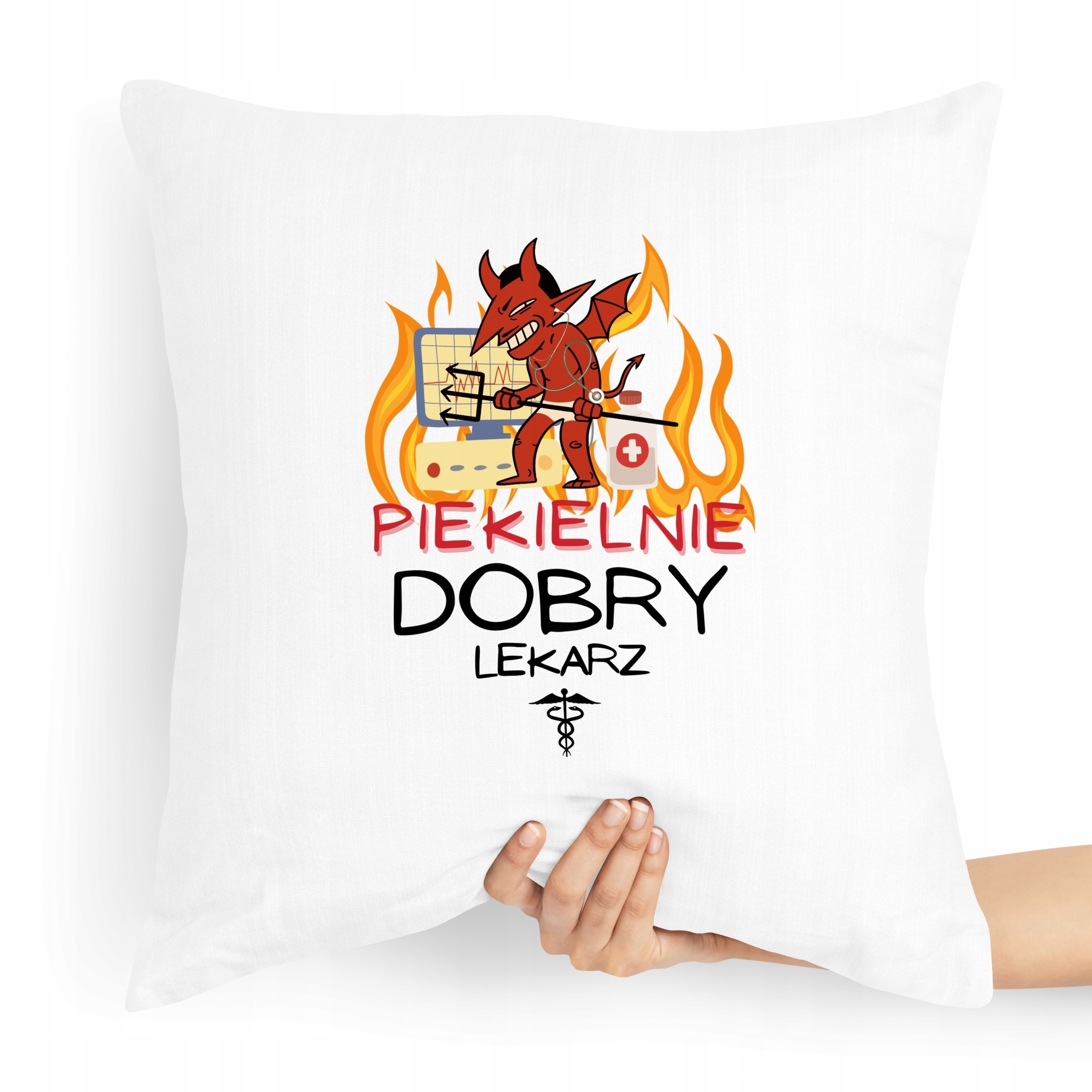 Poduszka Prezent Dla Doktora Piekielnie Dobry Z Nadrukiem Ze Zdjęciem