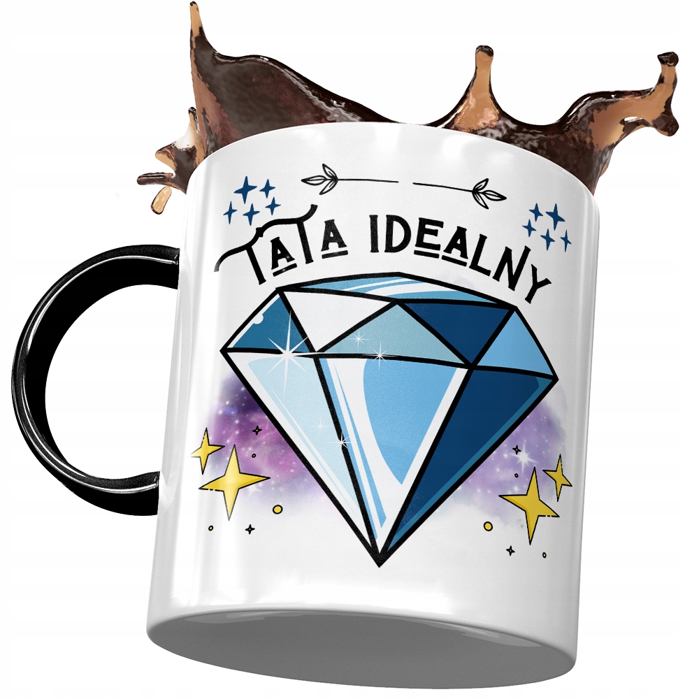 Kubek Czarny Dla Taty Ojca Na Dzień Taty Prezent Z Nadrukiem Ze Zdjęciem