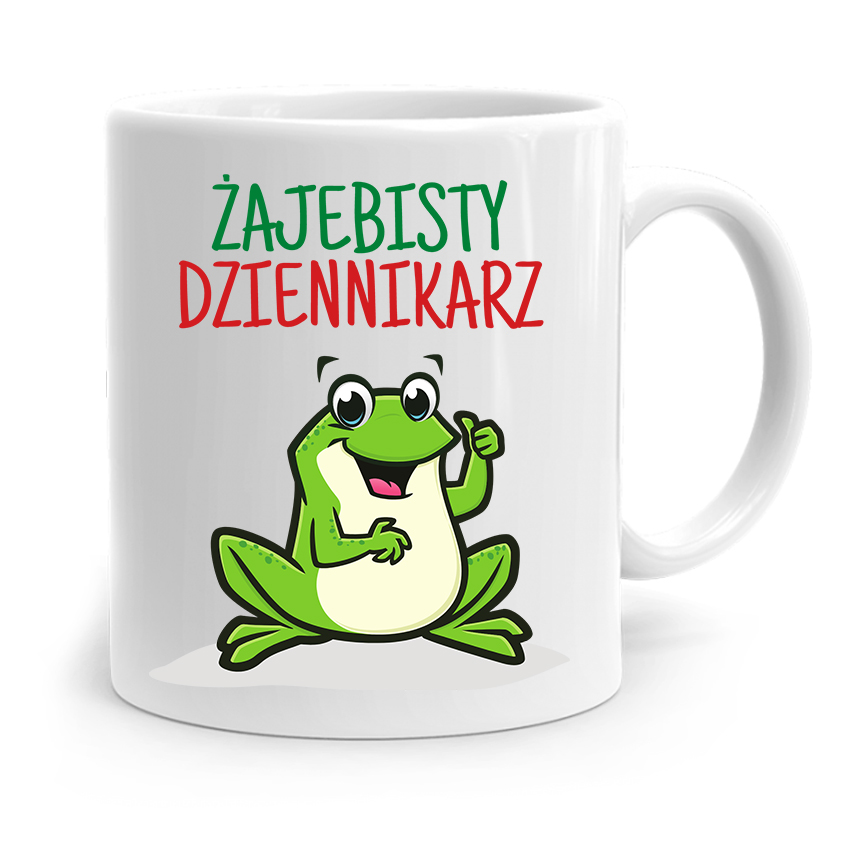 Kubek Dziennikarza Reportera Żajebisty Dziennikarz Z Nadrukiem Ze Zdjęciem