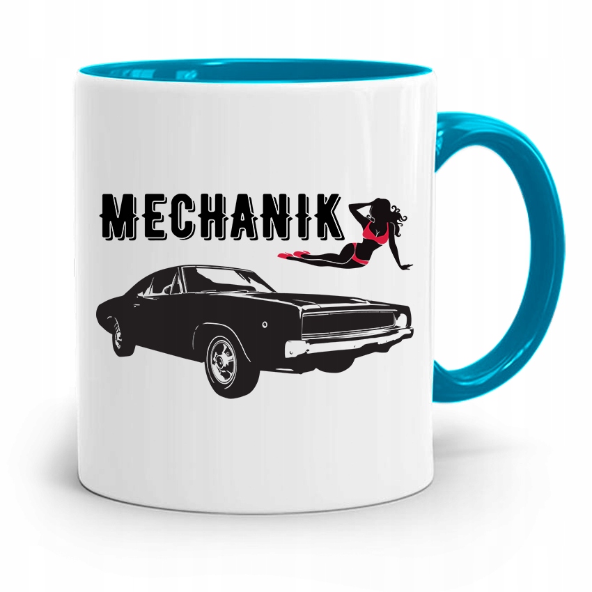 Kubek Błękitny Prezent Dla Mechanika Mechanik Z Nadrukiem Ze Zdjęciem