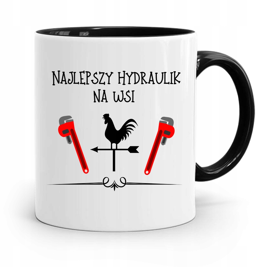 Kubek Czarny Prezent Dla Hydraulika Najlepszy Z Nadrukiem Ze Zdjęciem