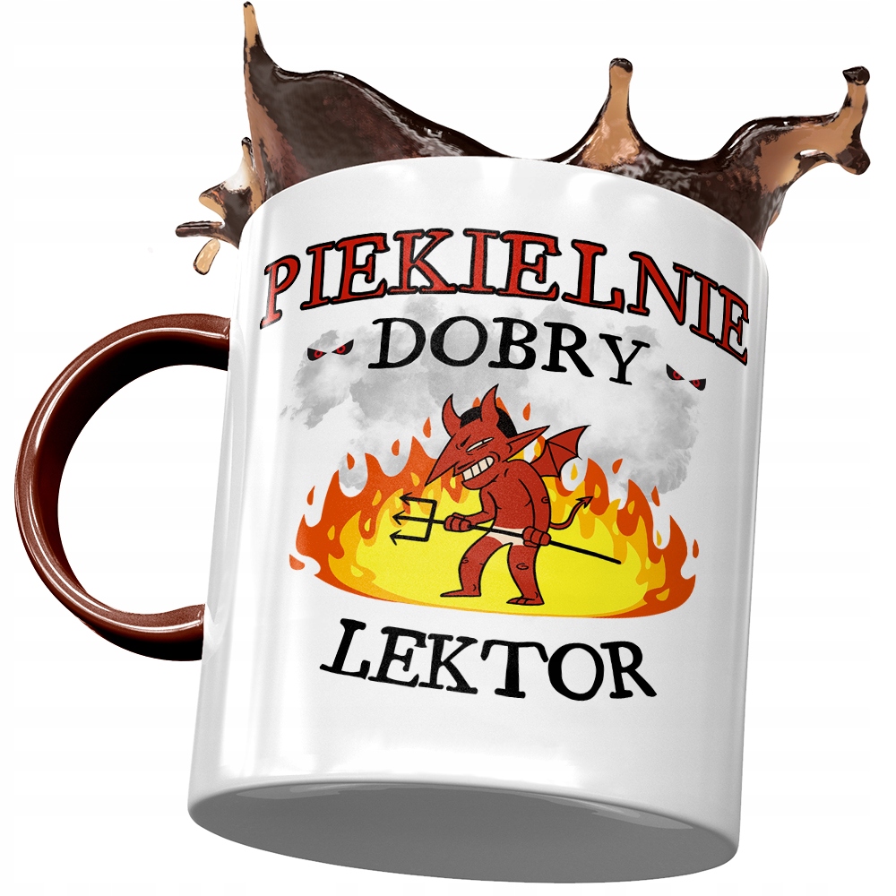 Kubek Bordowy Dla Lektora Piekielnie Dobry Prezent Z Nadrukiem Ze Zdjęciem