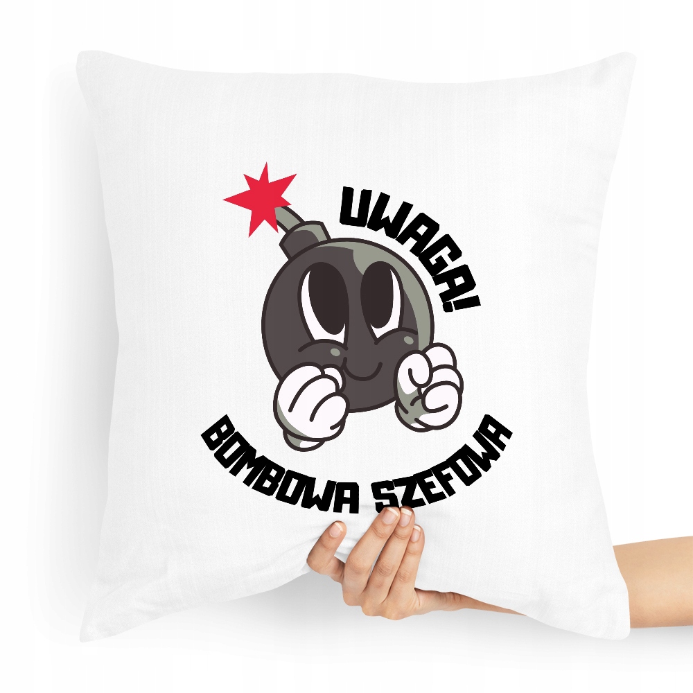 Poduszka Prezent Dla Szefa Bombowy Szefowa Z Nadrukiem Ze Zdjęciem