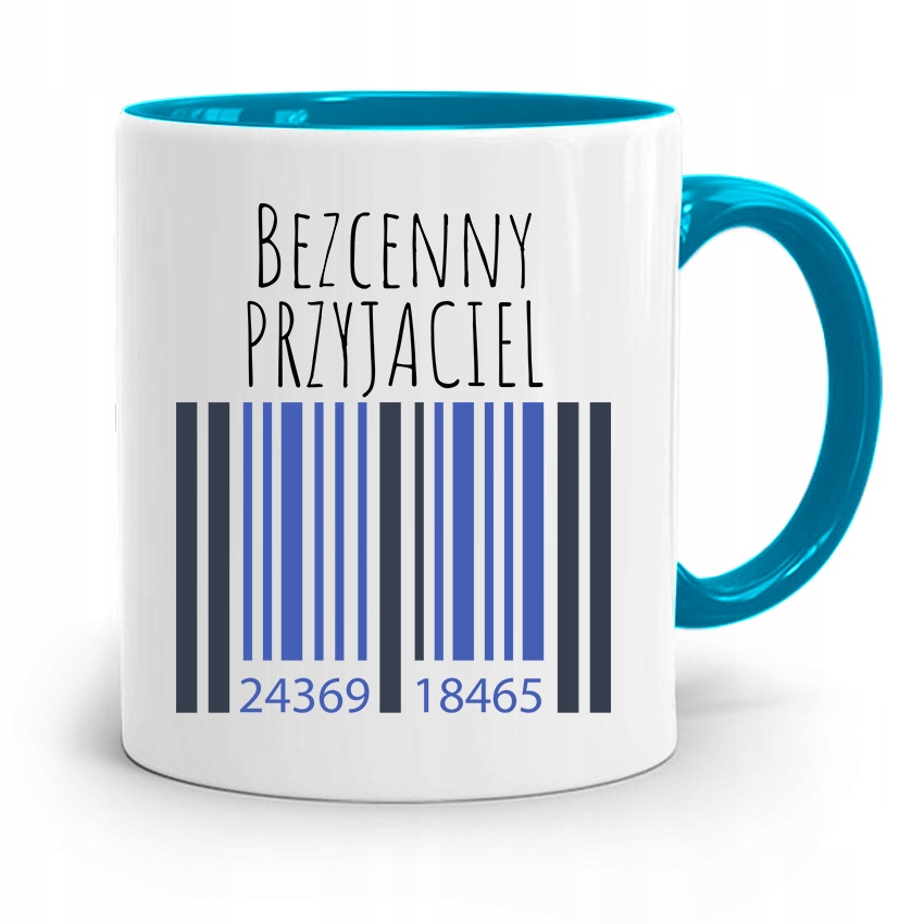 Kubek Błękitny Dla Przyjaciela Bezcenny Przyjaciel Z Nadrukiem Ze Zdjęciem