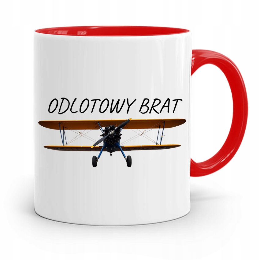 Kubek Czerwony Prezent Dla Brata Odlotowy Brat Z Nadrukiem Ze Zdjęciem