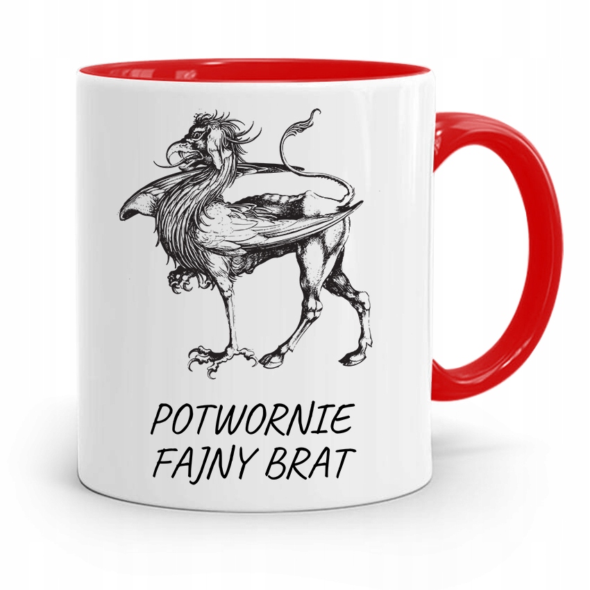 Kubek Czerwony Dla Brata Potwornie Fajny Brat Z Nadrukiem Ze Zdjęciem