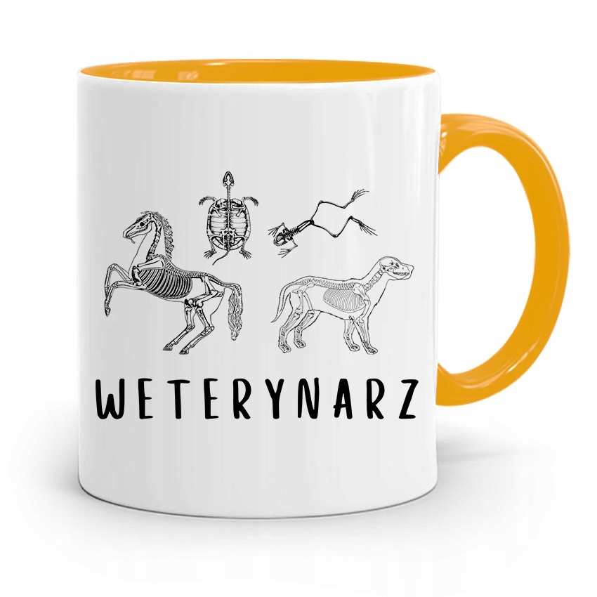 Kubek Żółty Weterynarza Weterynarz Prezent Z Nadrukiem Ze Zdjęciem