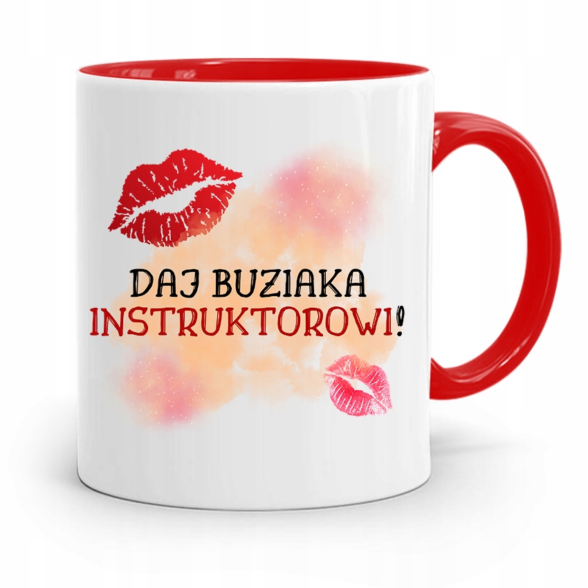 Dla Instruktora Prawa Jazdy Kubek Czerwony Prezent Z Nadrukiem Ze Zdjęciem