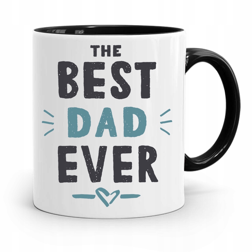 Kubek Czarny Prezent Na Dzień Ojca Best Dad Ever Z Nadrukiem Ze Zdjęciem