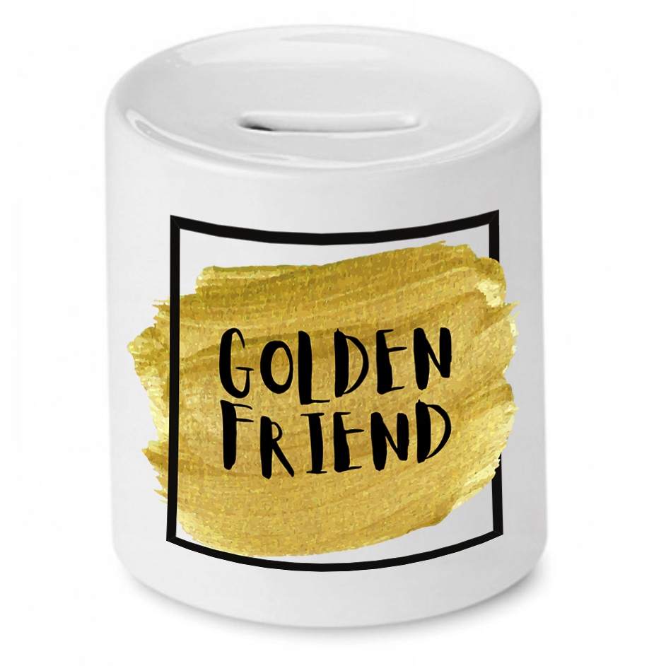 Skarbonka Dla Przyjaciela Golden Friend Prezent Z Nadrukiem Ze Zdjęciem