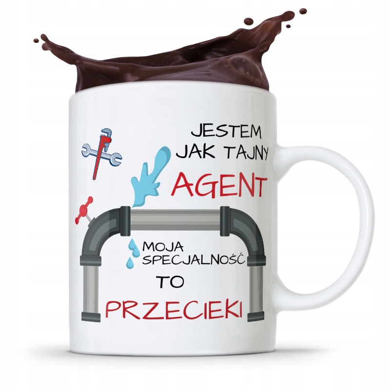 Kubek Prezent Dla Hydraulika Tajny Agent Z Nadrukiem Ze Zdjęciem