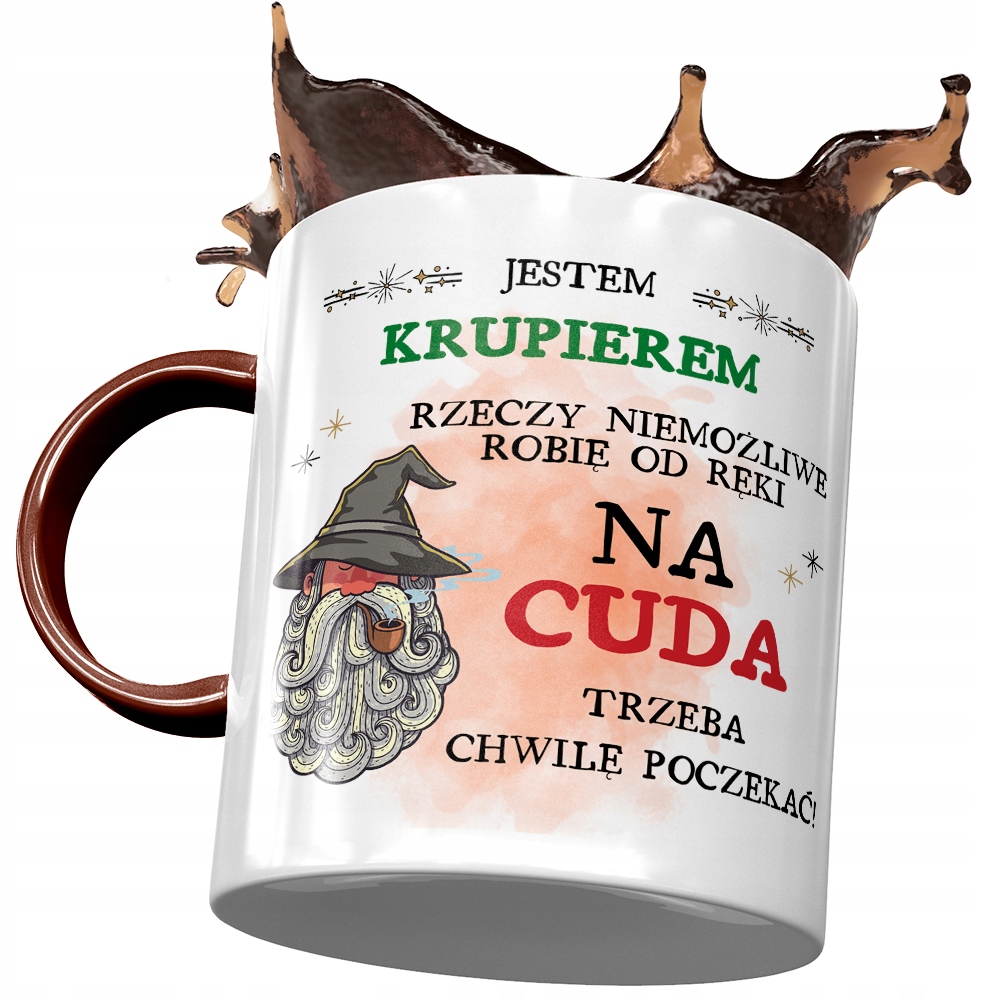 Kubek Bordowy Dla Krupiera Jestem Krupierem Z Nadrukiem Ze Zdjęciem