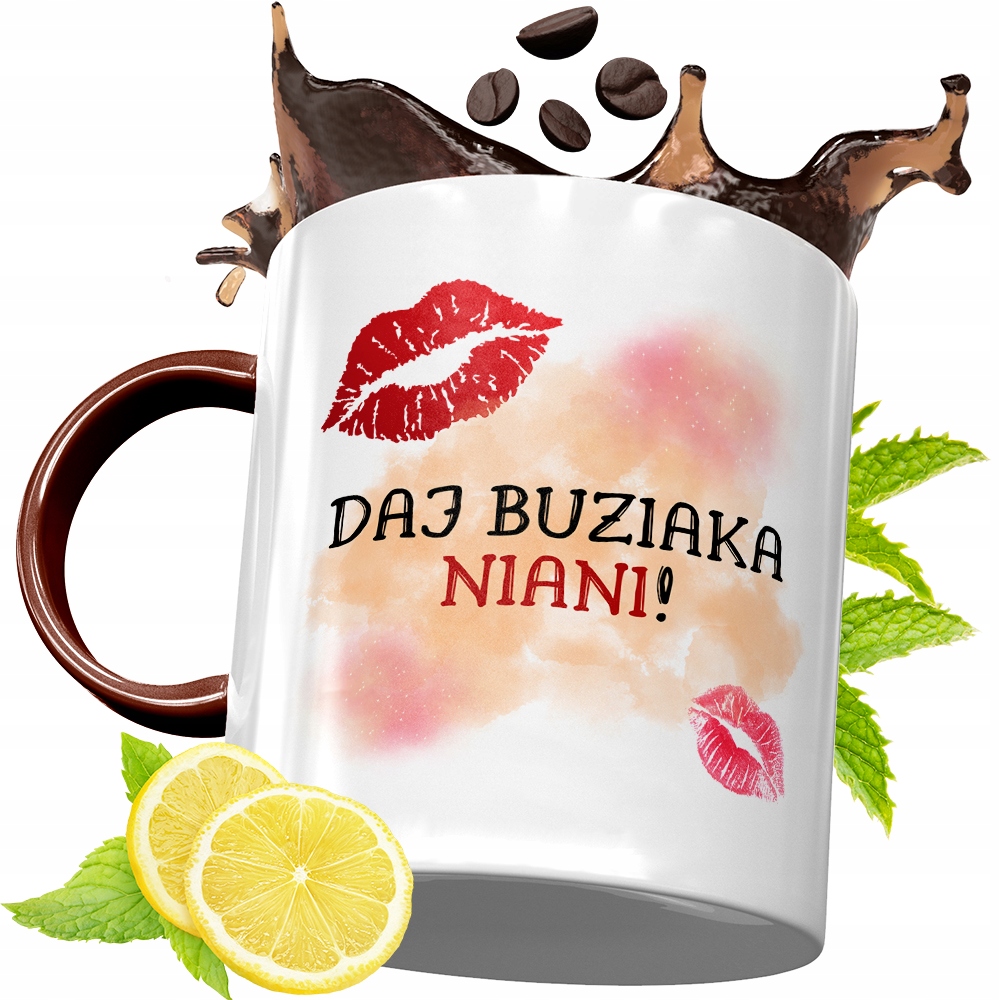 Kubek Bordowy Dla Niani Na Urodziny Prezent Z Nadrukiem Ze Zdjęciem