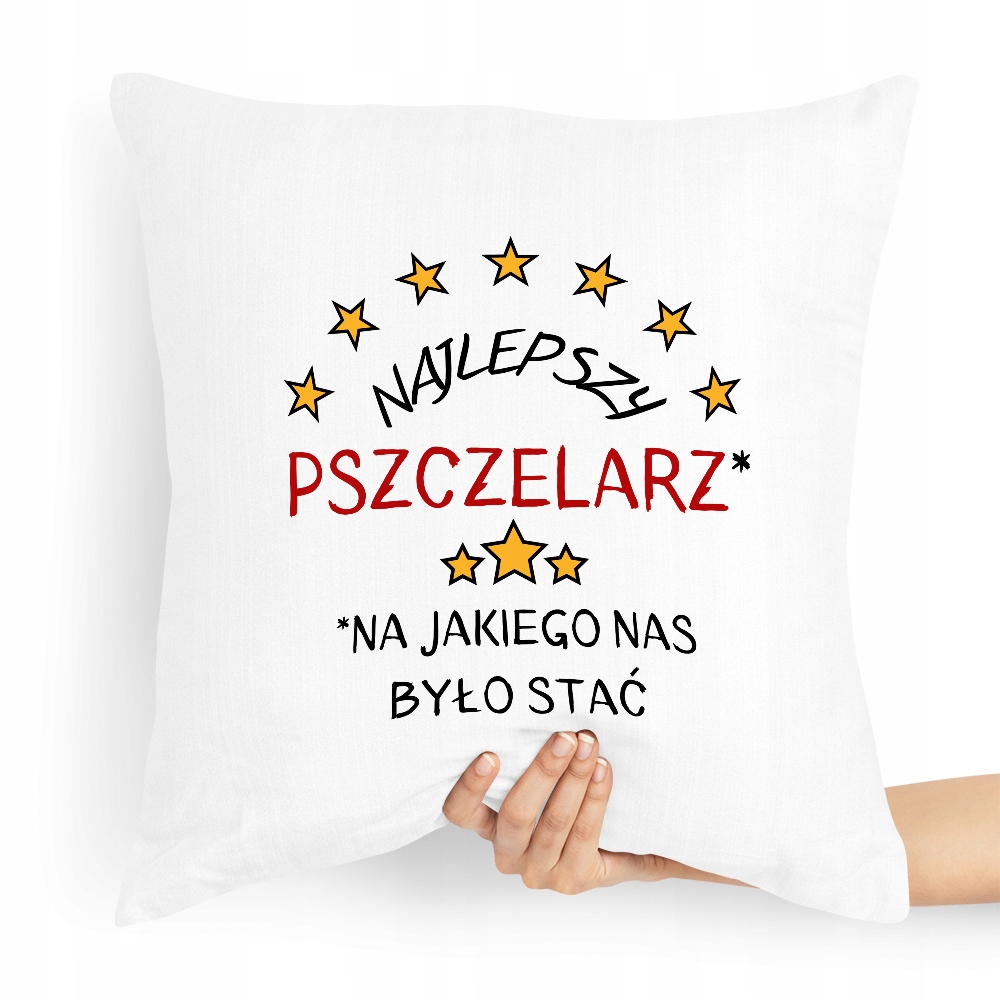 Poduszka Prezent Dla Pszczelarza Najlepszy Z Nadrukiem Ze Zdjęciem