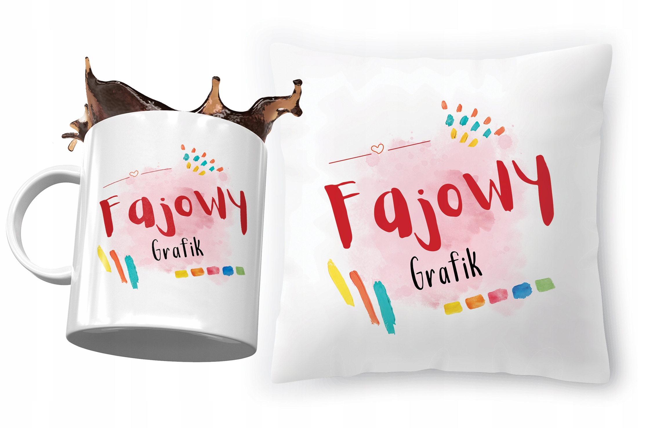 Zestaw Dla Grafika Poduszka + Kubek Na Prezent Z Nadrukiem Ze Zdjęciem