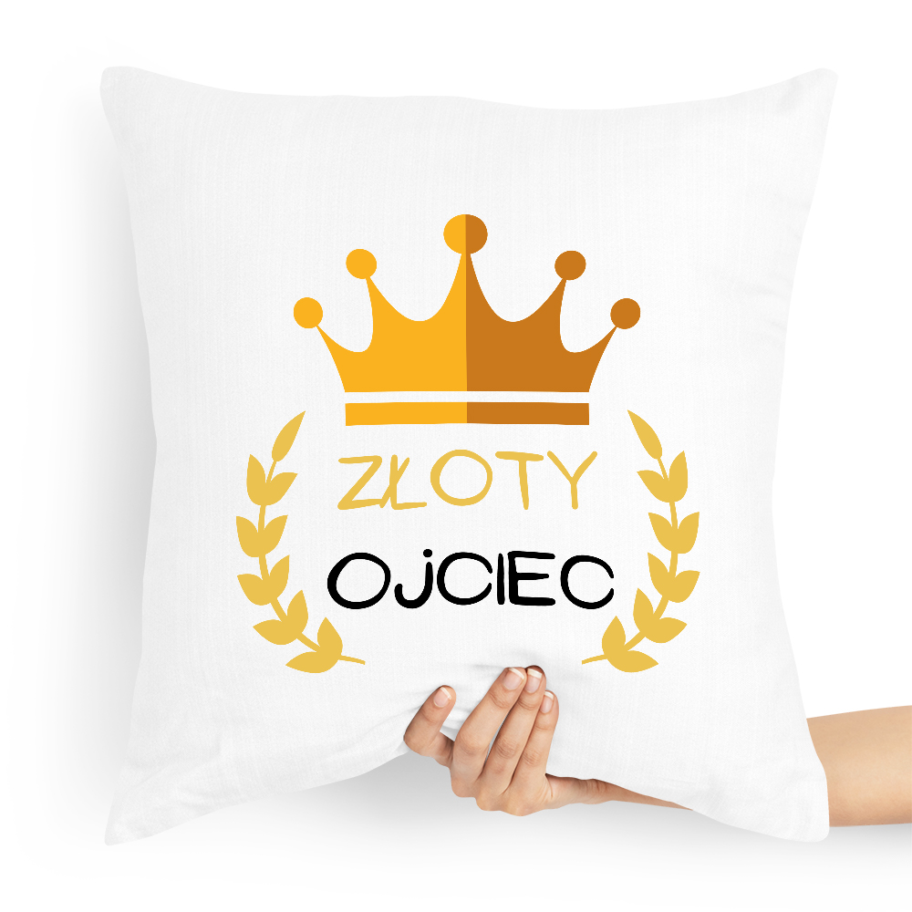 Poduszka Prezent Dla Taty Ojca Złoty Ojciec Z Nadrukiem Ze Zdjęciem Z Nadru