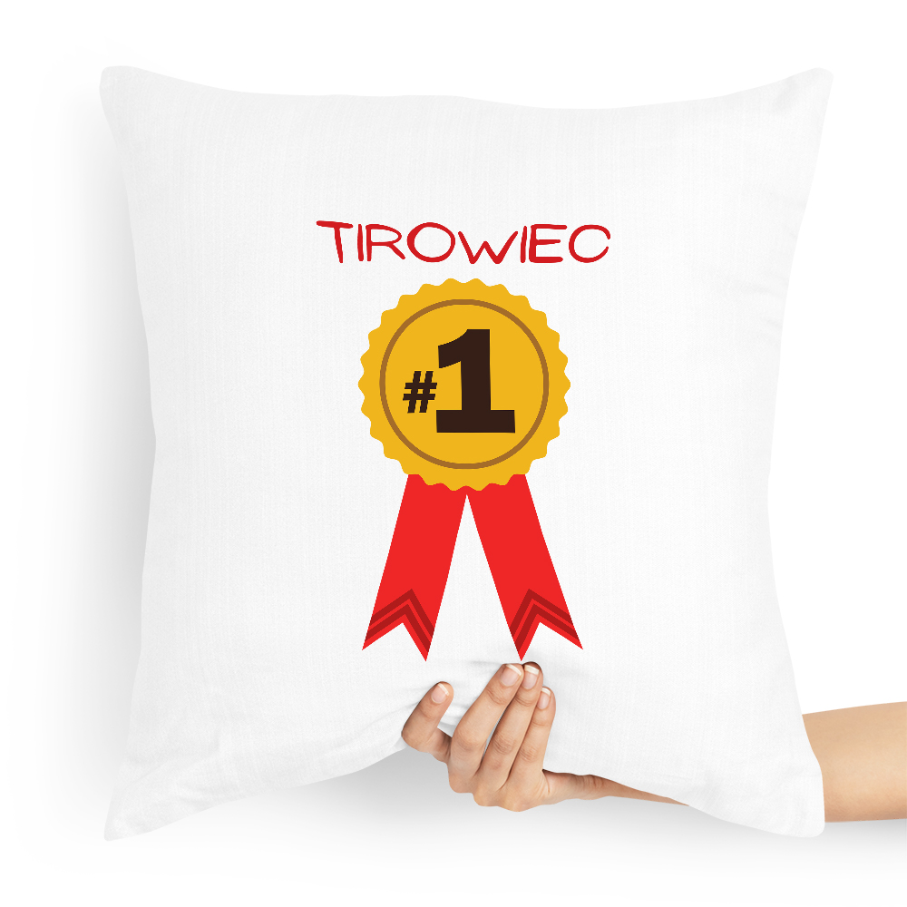 Dla Tirowca Prezent Poduszka Numer Jeden Z Nadrukiem Ze Zdjęciem
