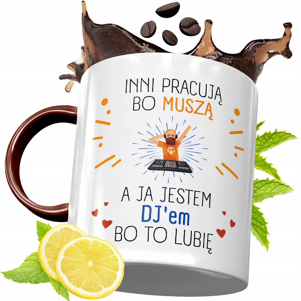 Kubek Bordowy Dla Dja Na Urodziny Prezent Z Nadrukiem Ze Zdjęciem