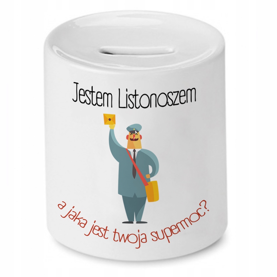 Skarbonka Dla Listonosza Jestem Listonoszem Z Nadrukiem Ze Zdjęciem