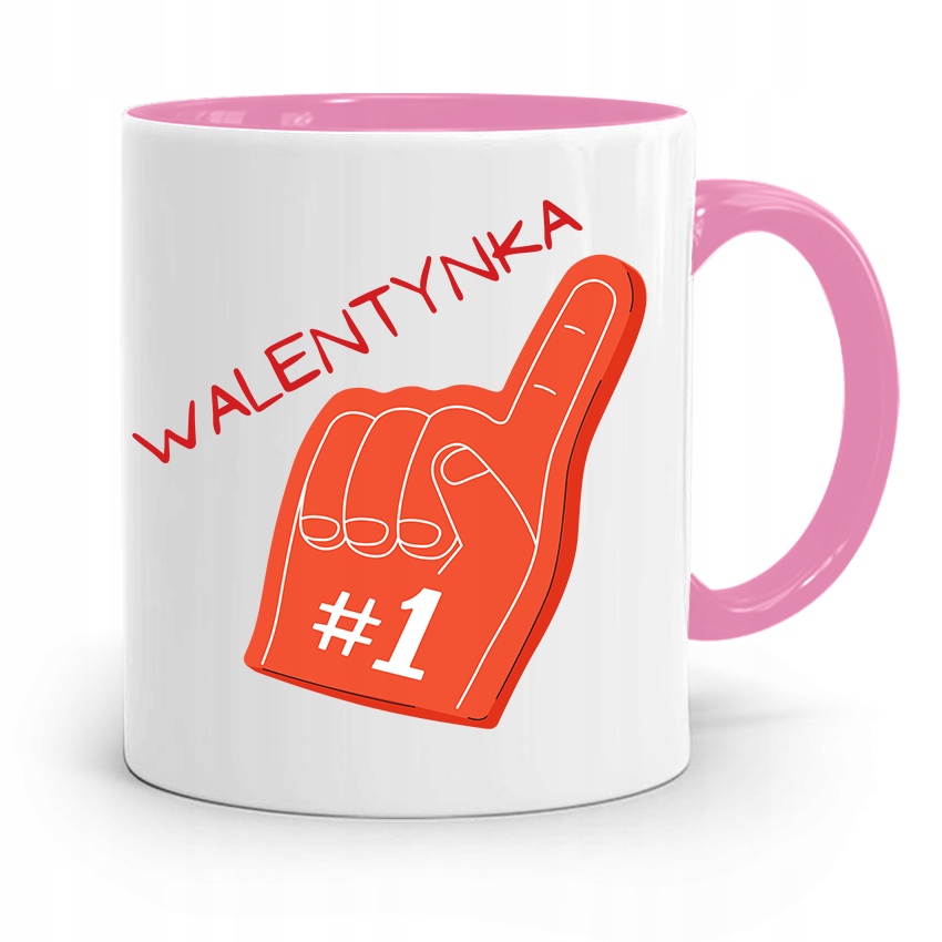 Kubek Różowy Na Walentynki Walentynka Nr1 Z Nadrukiem Ze Zdjęciem