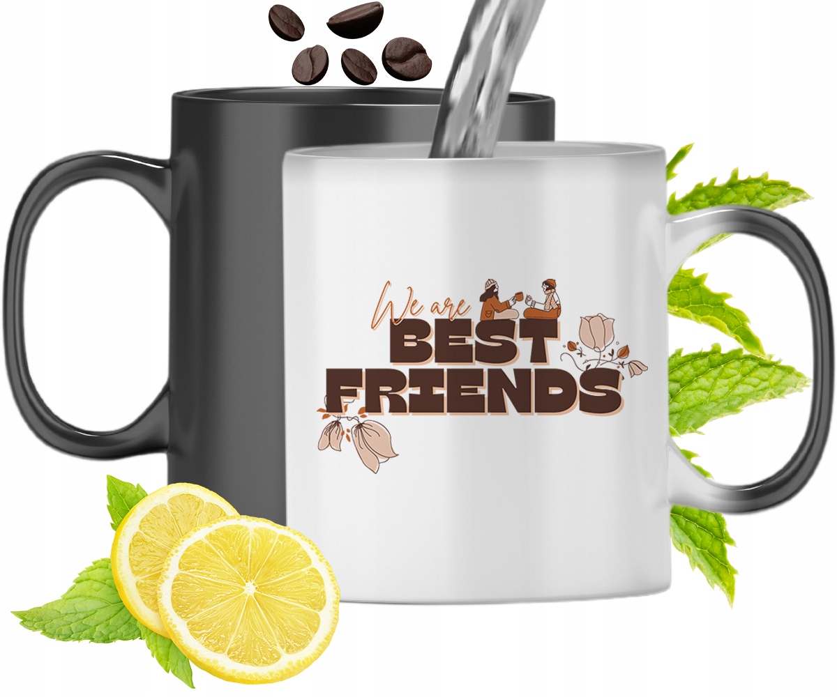 Kubek Magiczny Dla Przyjaciela Zmieniający Kolor Z Nadrukiem Ze Zdjęciem