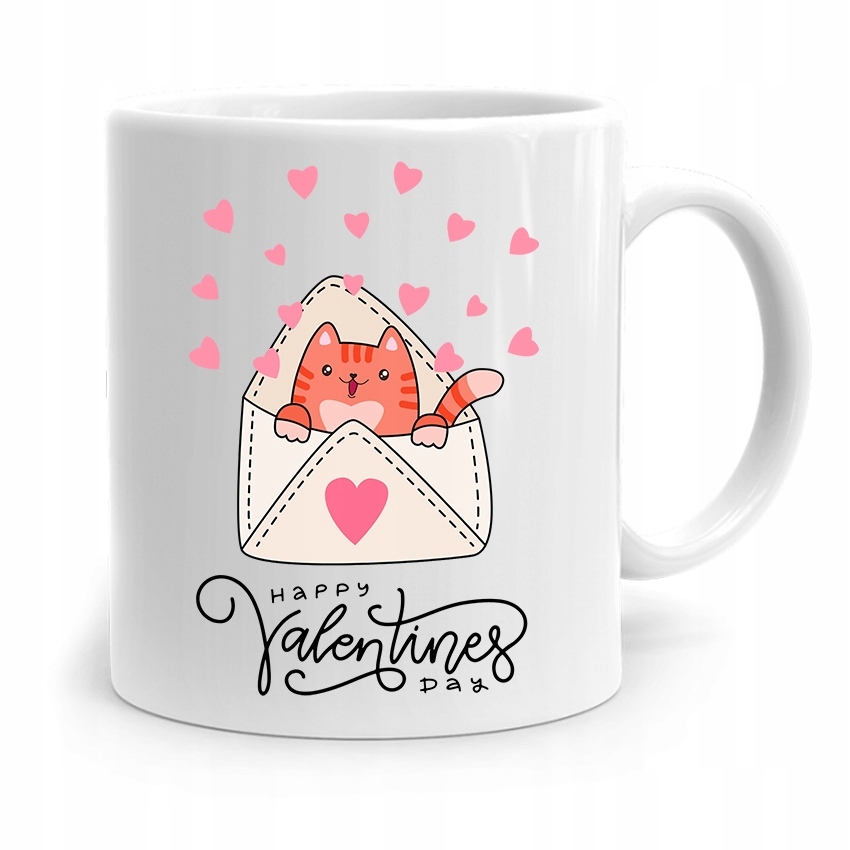 Kubek Prezent Na Walentynki Happy Valentine's Day Z Nadrukiem Ze Zdjęciem