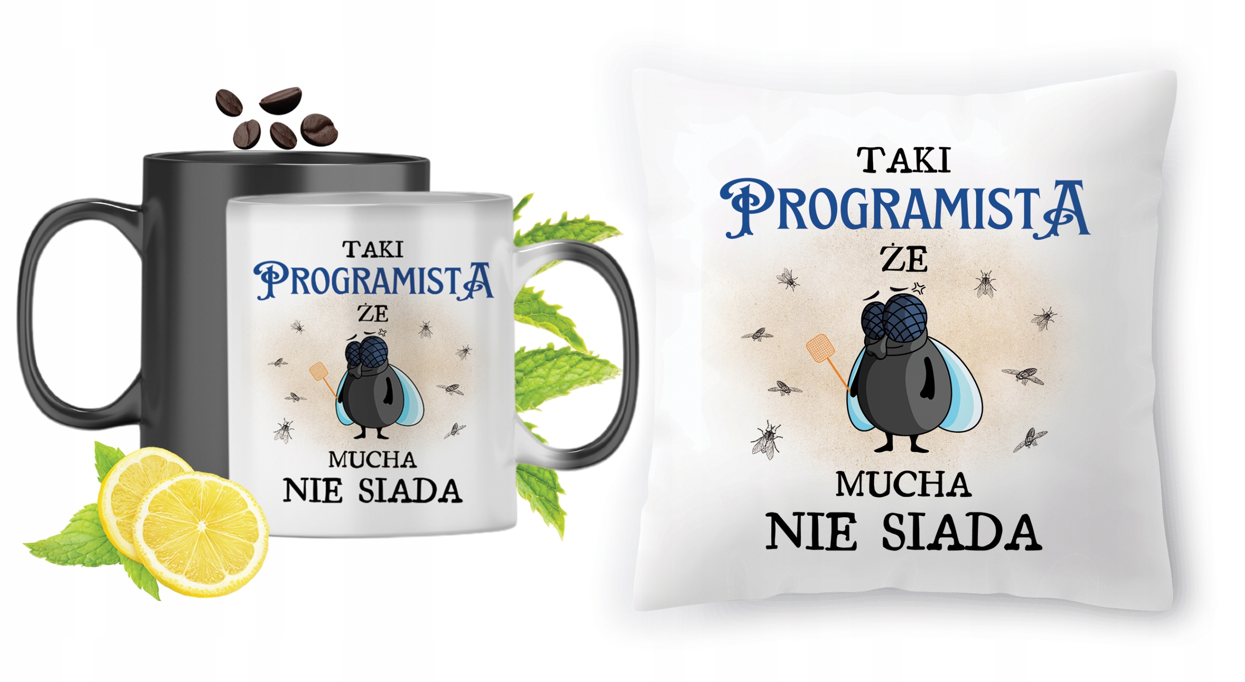 Dla Programisty Zestaw Kubek Magiczny + Poduszka Z Nadrukiem Ze Zdjęciem