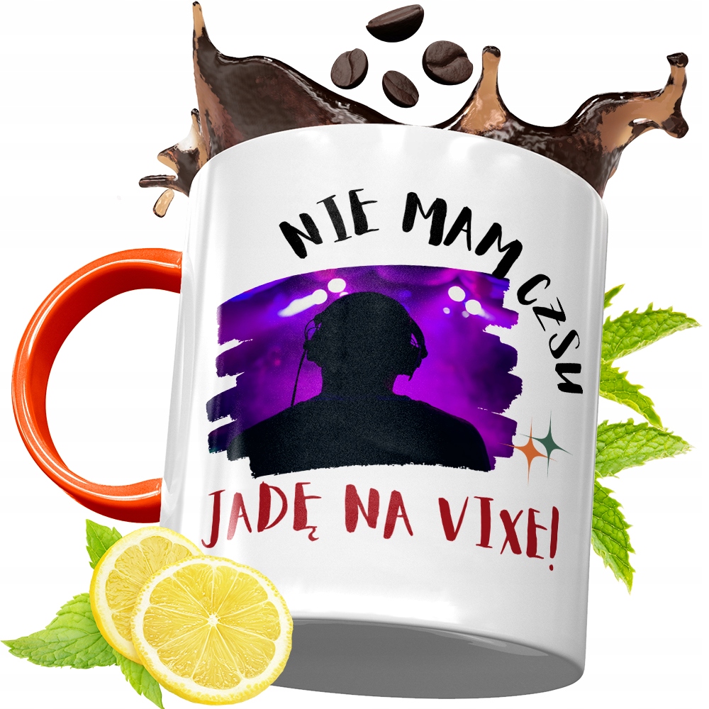 Kubek Pomarańczowy Dla Dja Prezent Z Nadrukiem Ze Zdjęciem