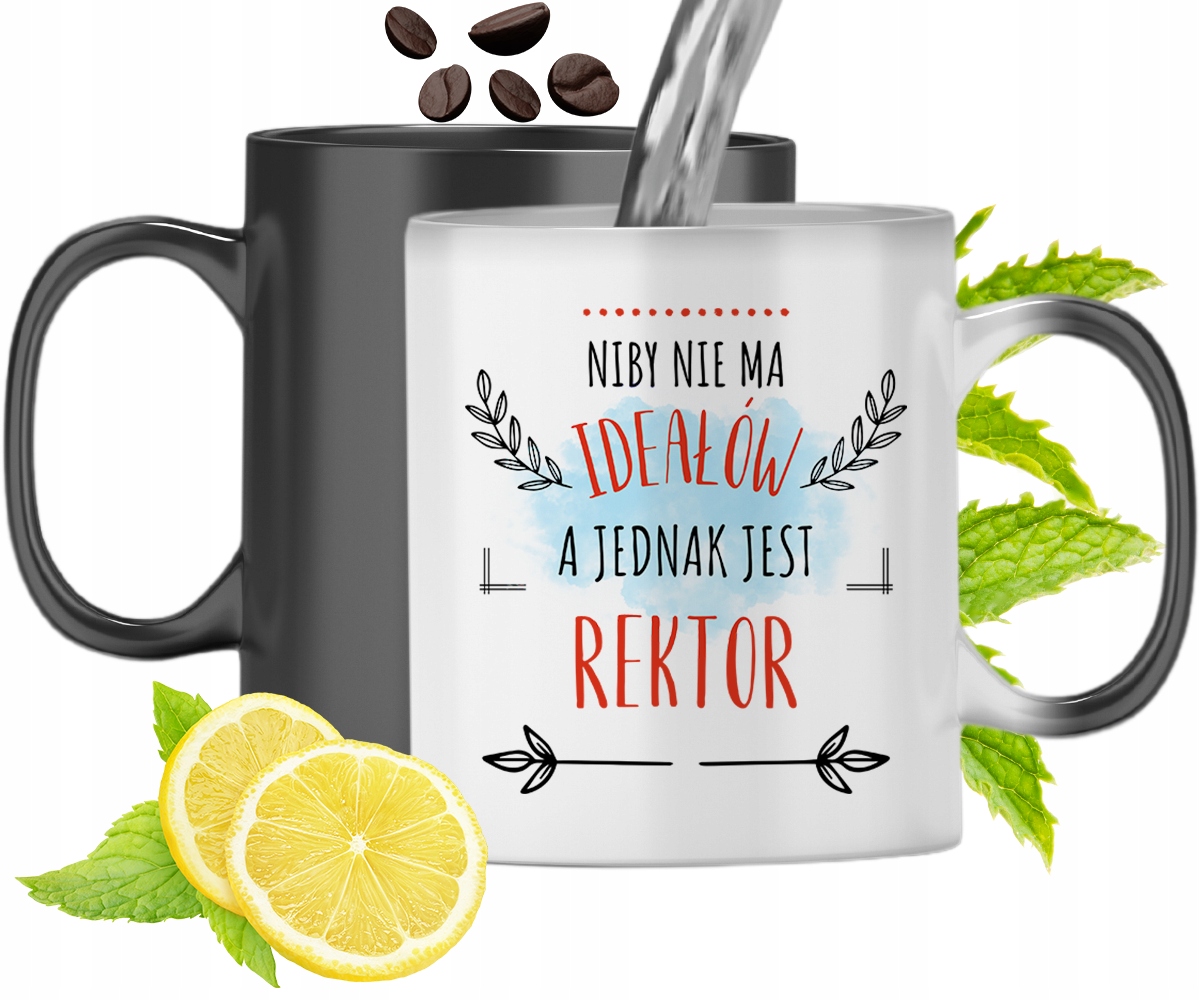 Kubek Magiczny Dla Rektora Zmieniający Kolor Z Nadrukiem Ze Zdjęciem
