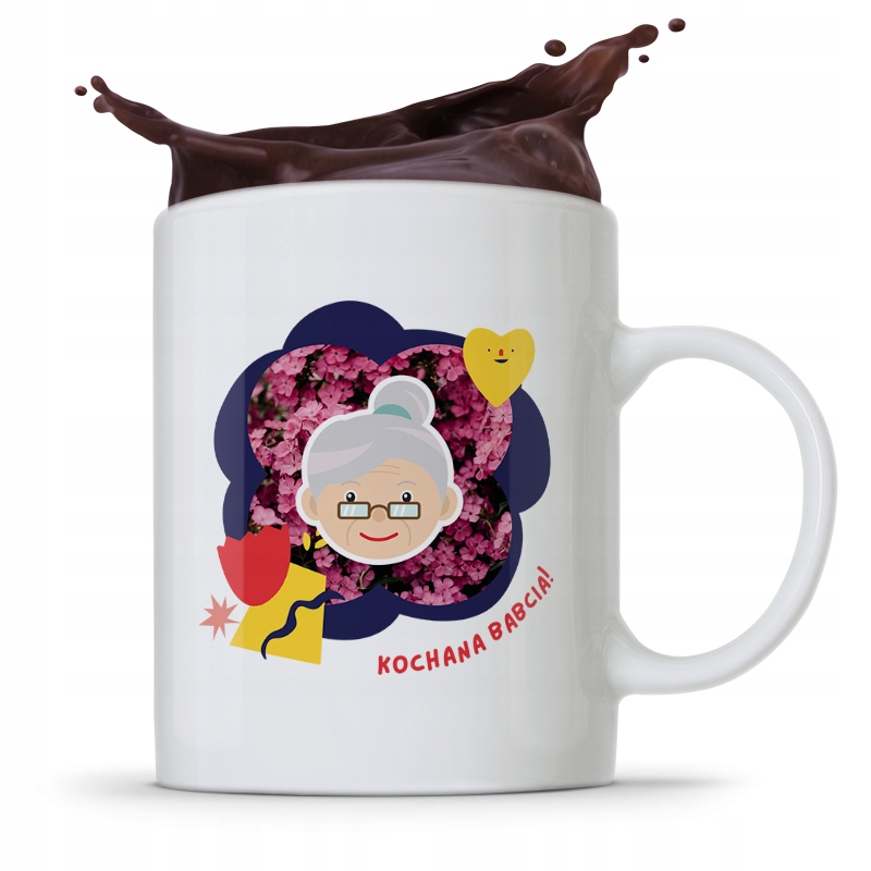 Kubek Dla Babci Na Imieniny Kochana Babcia Z Nadrukiem Ze Zdjęciem