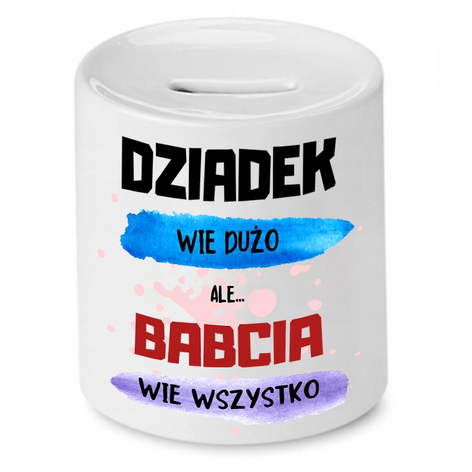 Skarbonka Dla Babci Babcia Wie Wszystko Prezent Z Nadrukiem Ze Zdjęciem