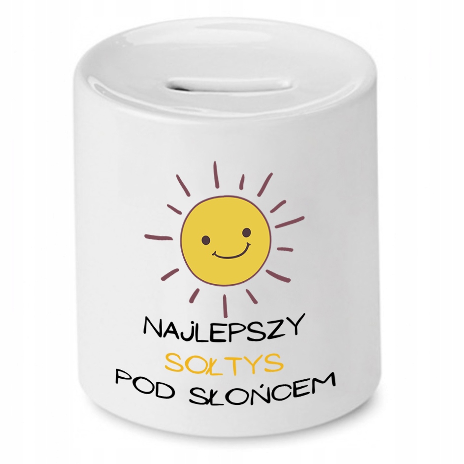 Skarbonka Prezent Dla Sołtysa Najlepszy Pod Z Nadrukiem Ze Zdjęciem