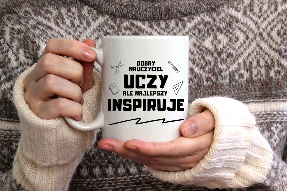 Kubek Czarny Prezent Dzień Nauczyciela Informatyki Z Nadrukiem Ze Zdjęciem