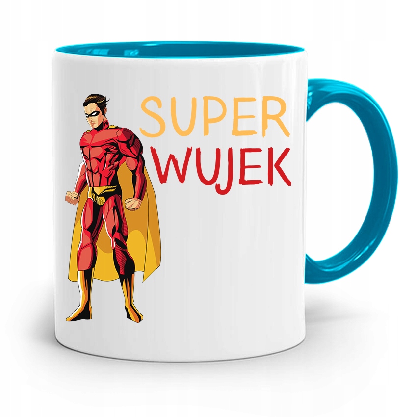 Kubek Błękitny Prezent Dla Wujka Super Wujek Z Nadrukiem Ze Zdjęciem