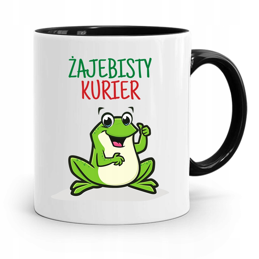 Kubek Czarny Dla Kuriera Żajebisty Kurier Prezent Z Nadrukiem Ze Zdjęciem